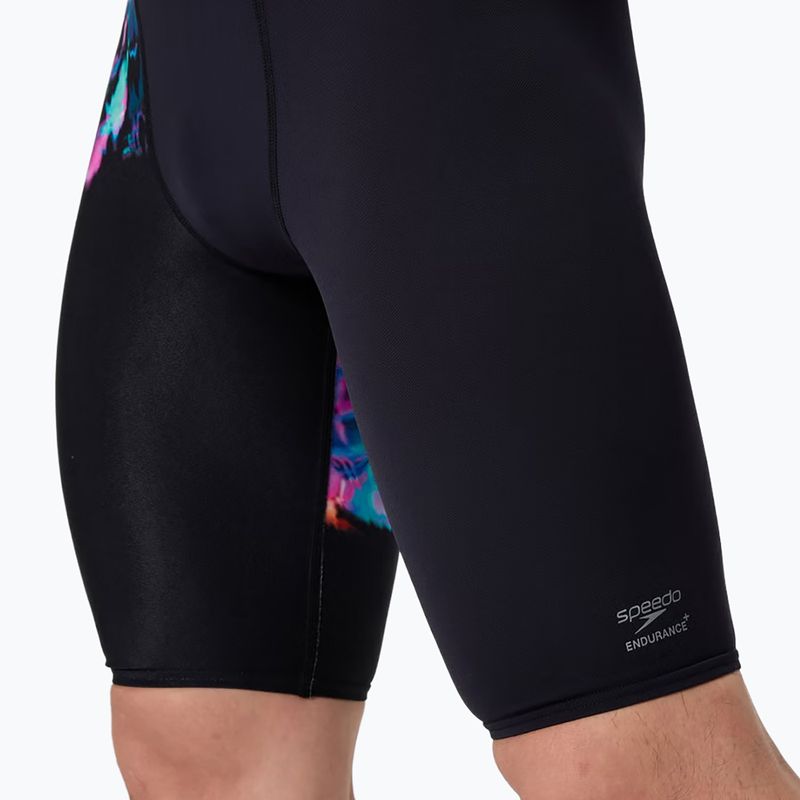 Men's swim jammers Speedo Placement Aquashort glitchy garden/black 6