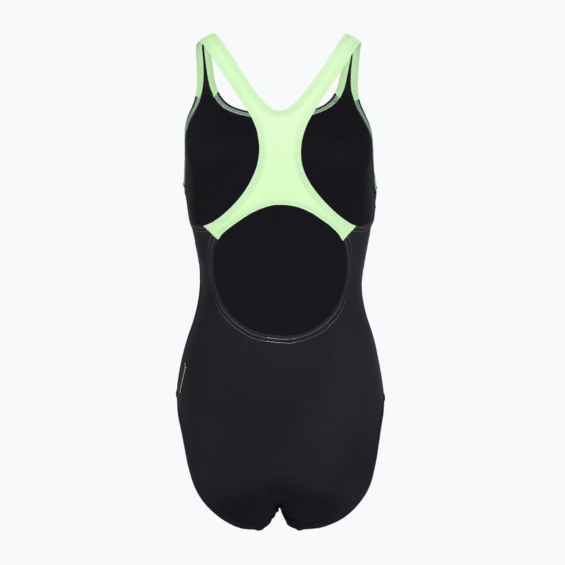 Ladies' one-piece swimsuit Speedo Medley Logo Medalist anthracite/clover 2