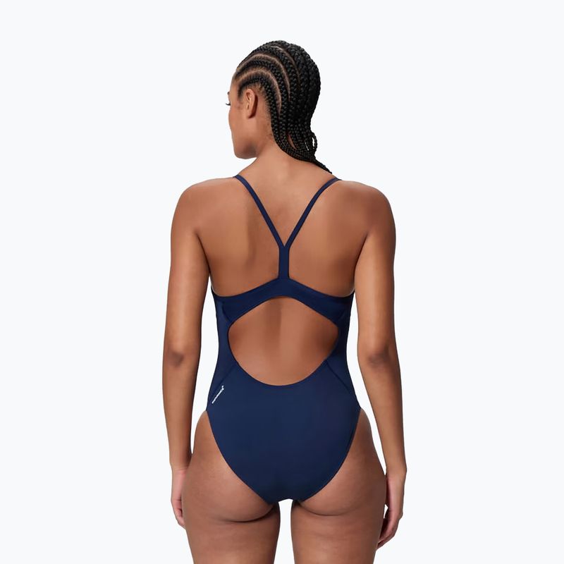 Women's one-piece swimsuit Speedo Endurance+ Logo Thin Strap peacoat 2