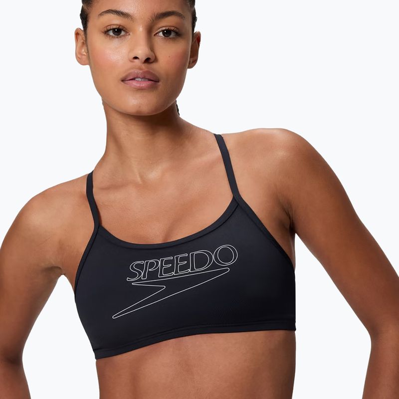 Women's two-piece swimsuitSpeedo Endurance+ Logo Thin Strap anthracite 4