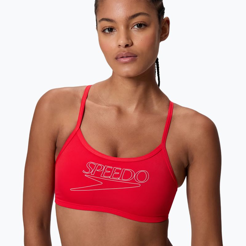 Women's two-piece swimsuitSpeedo Endurance+ Logo Thin Strap high risk red 4