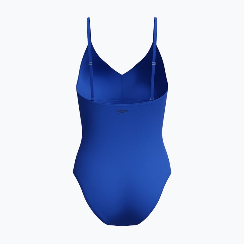 Women's one-piece swimsuit Speedo Solid V-Neck deep sapphire 2