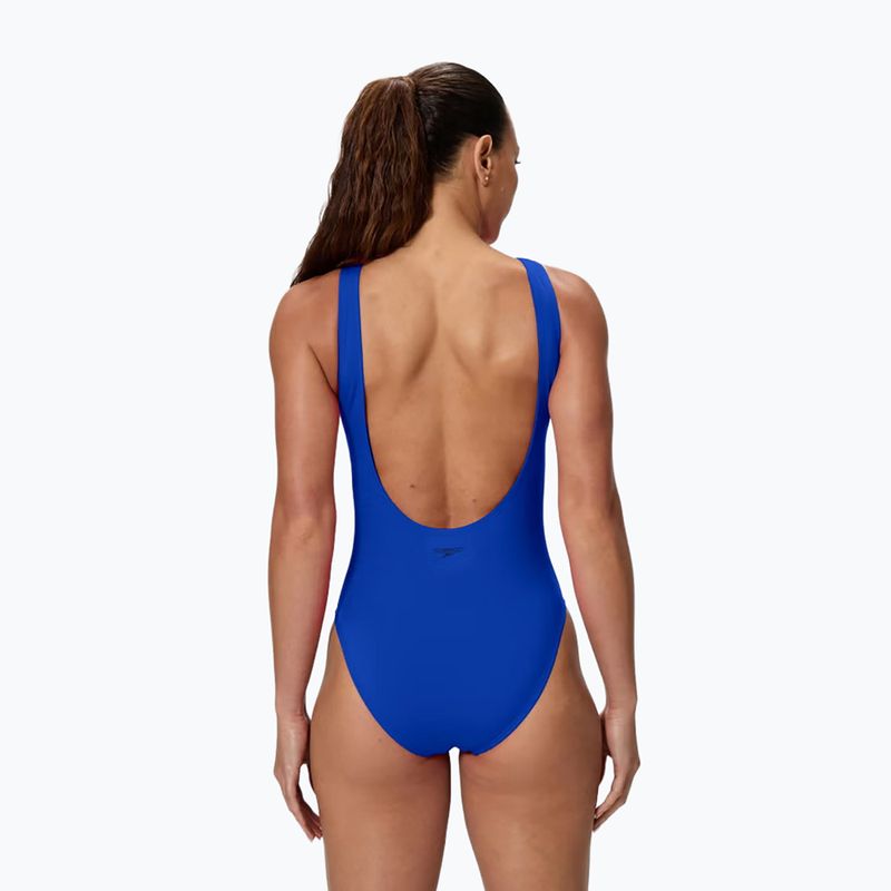 Women's one-piece swimsuit Speedo Solid High Neck deep sapphire 2