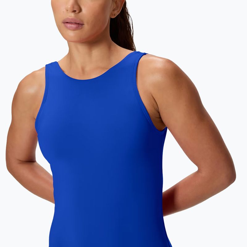 Women's one-piece swimsuit Speedo Solid High Neck deep sapphire 4