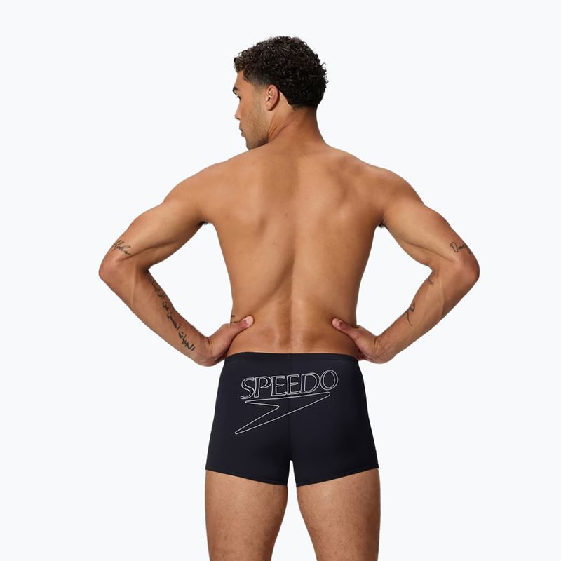 Men's swim boxers Speedo Endurance+ Logo Aquashort anthracite 2