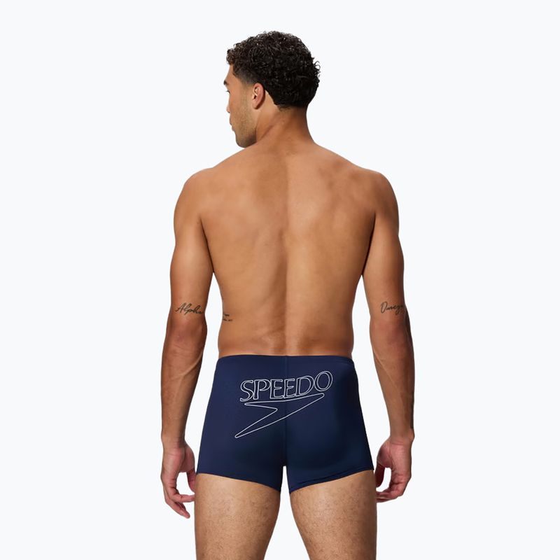 Men's swim boxers Speedo Endurance+ Logo Aquashort peacoat 2
