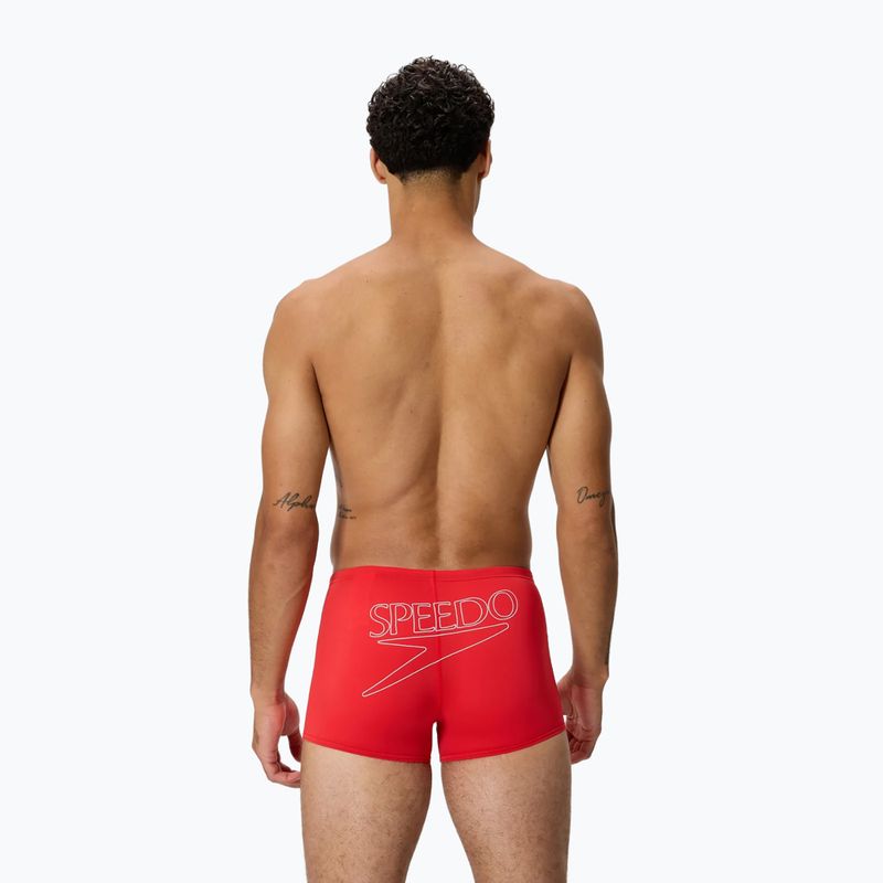 Men's swim boxer trunks Speedo Endurance+ Logo Aquashort high risk red 2