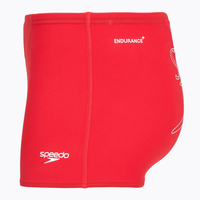 Men's swim boxer trunks Speedo Endurance+ Logo Aquashort high risk red 3
