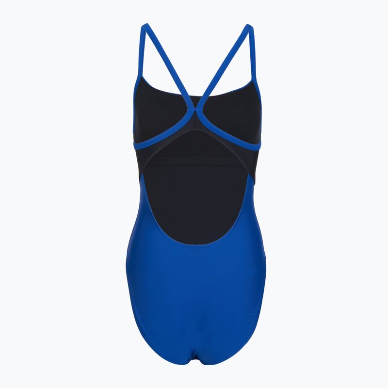 Women's one-piece swimsuit Speedo Solid Racerback zaffre blue/anthracite 2