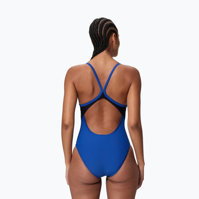 Women's one-piece swimsuit Speedo Solid Racerback zaffre blue/anthracite 2