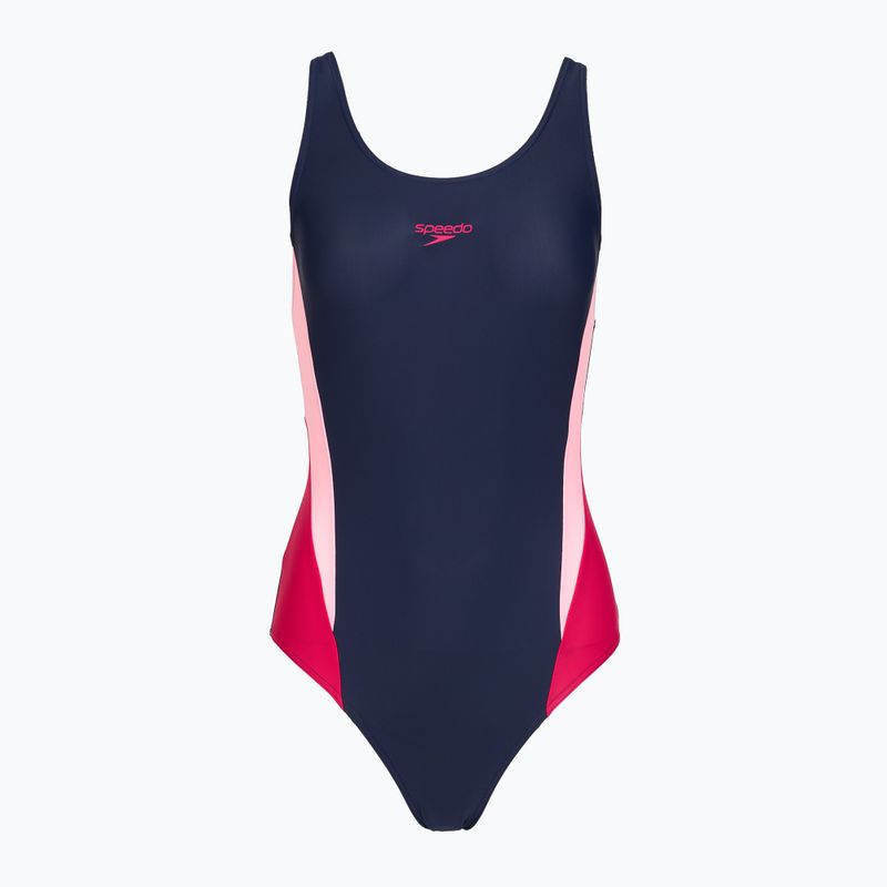 Ladies' one-piece swimsuit Speedo Colourblock 2.0 peacoat/pink 6