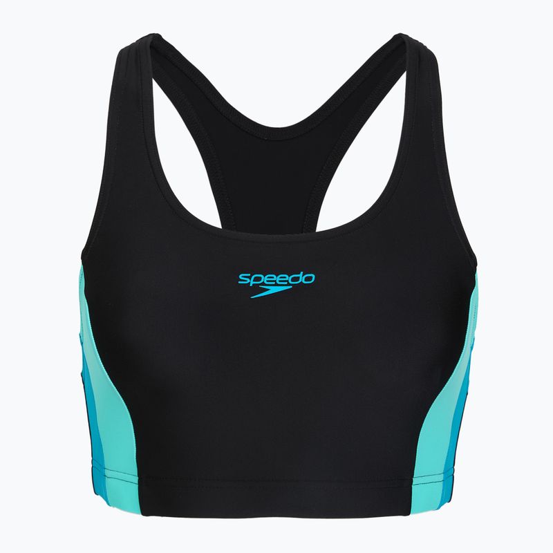 Ladies' one-piece swimsuit Speedo Colourblock Splice 2.0 anthracite/mayanblue 3