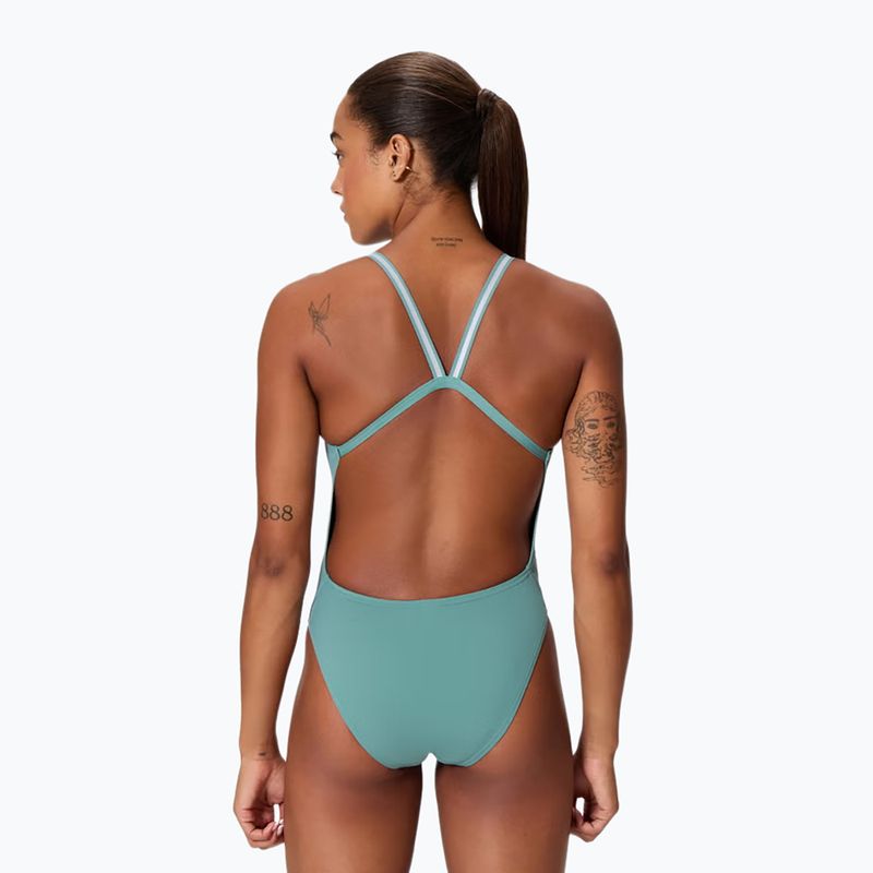 Women's one-piece swimsuit Speedo Active Back storm green 2