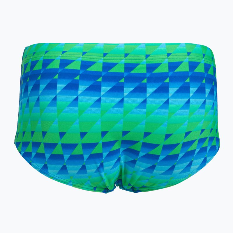 Men's swim boxers Speedo ML Printed 13.5 cm Brief quilted triangles/lagoon blue 2