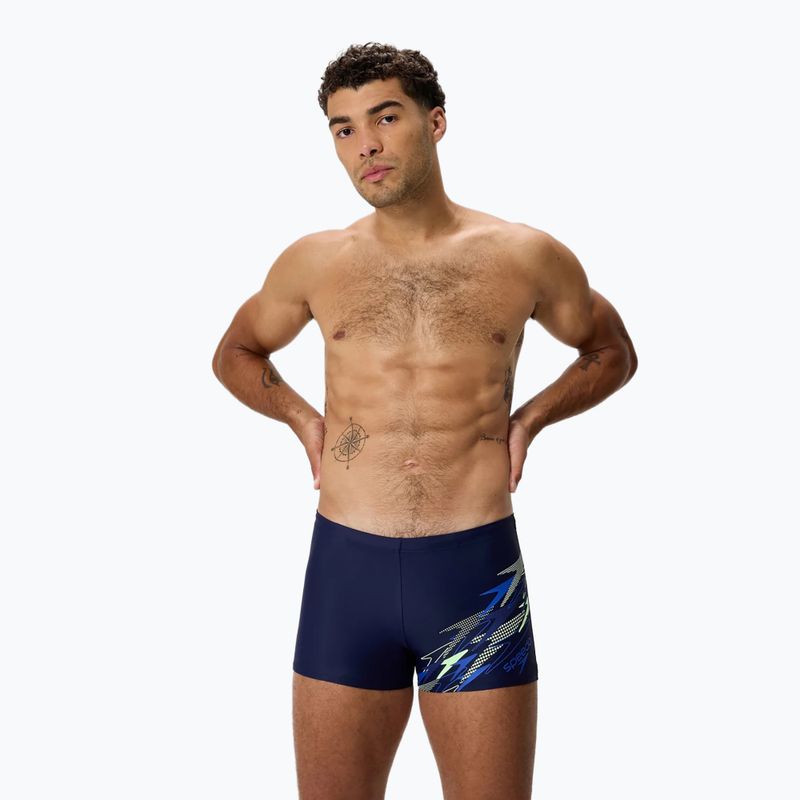 Men's swim boxer trunks Speedo Medley Logo Aquashort peacoat/deep sapphire 3