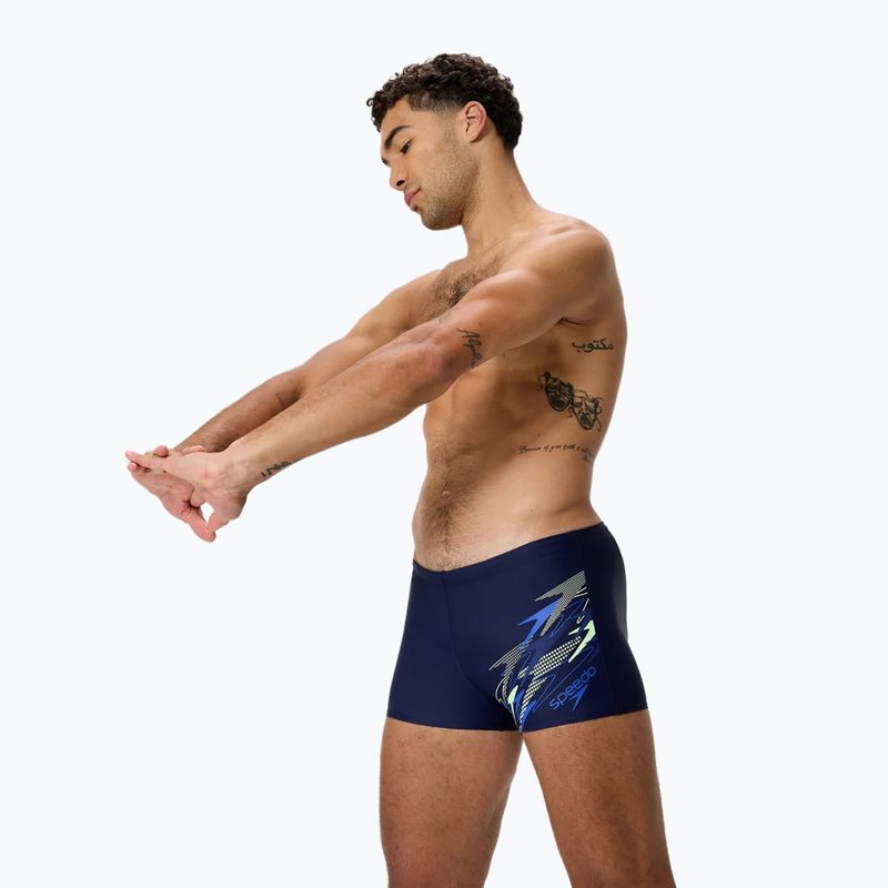 Men's swim boxer trunks Speedo Medley Logo Aquashort peacoat/deep sapphire 5