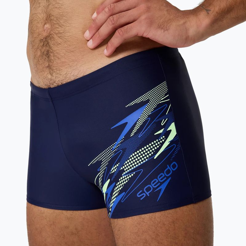 Men's swim boxer trunks Speedo Medley Logo Aquashort peacoat/deep sapphire 6