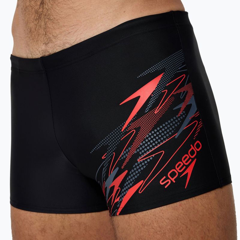 Men's swim boxer trunks Speedo Medley Logo Aquashort anthracite/hrr 5