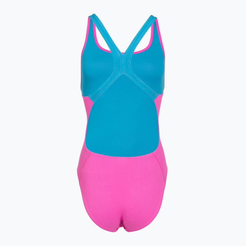 Women's one-piece swimsuit Speedo Solid Powerback neon flamingo 2