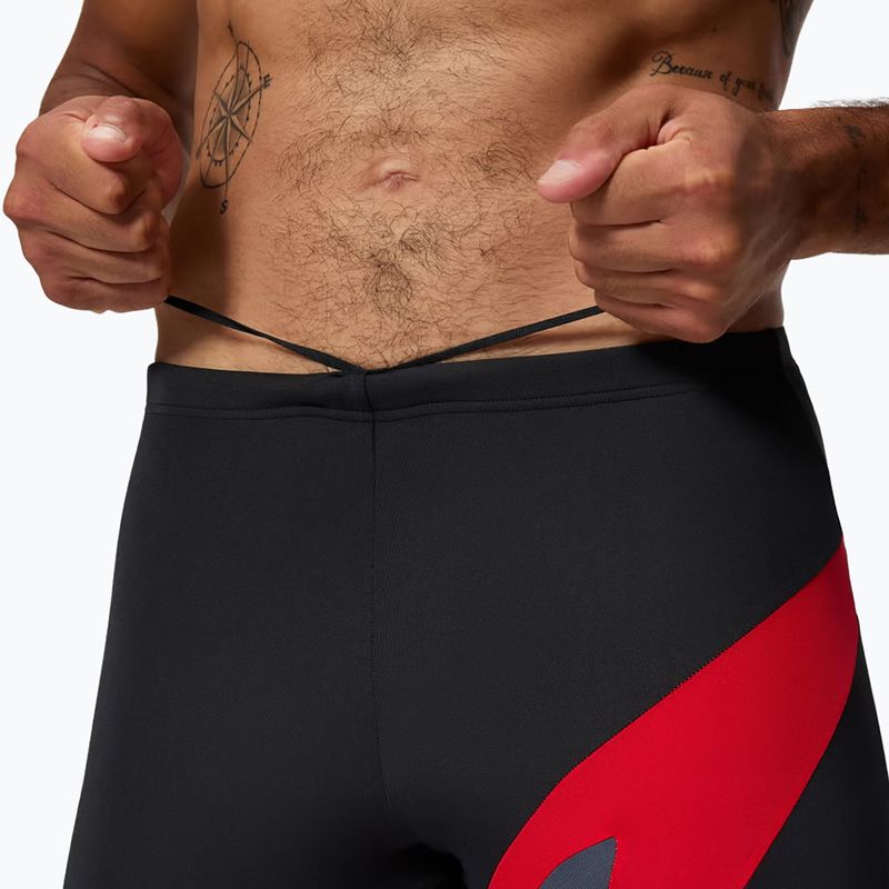 Men's swim jammers Speedo Hyperboom anthracite/high risk red 4