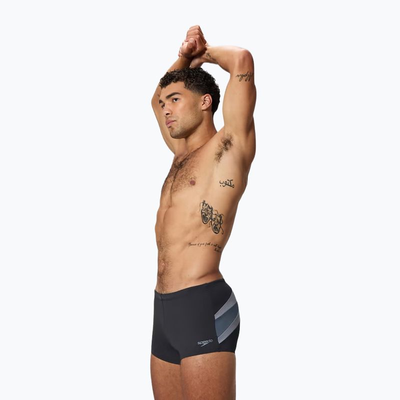 Men's swim boxers Speedo Hyperboom Aquashort anthracite/coin grey 3