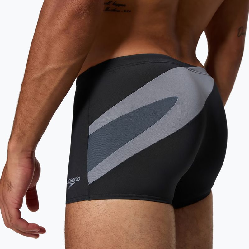 Men's swim boxers Speedo Hyperboom Aquashort anthracite/coin grey 5