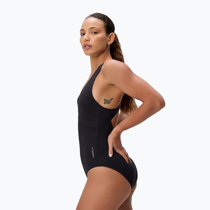 Women's one-piece swimsuit Speedo Sculpture Butterfly Back anthracite 3