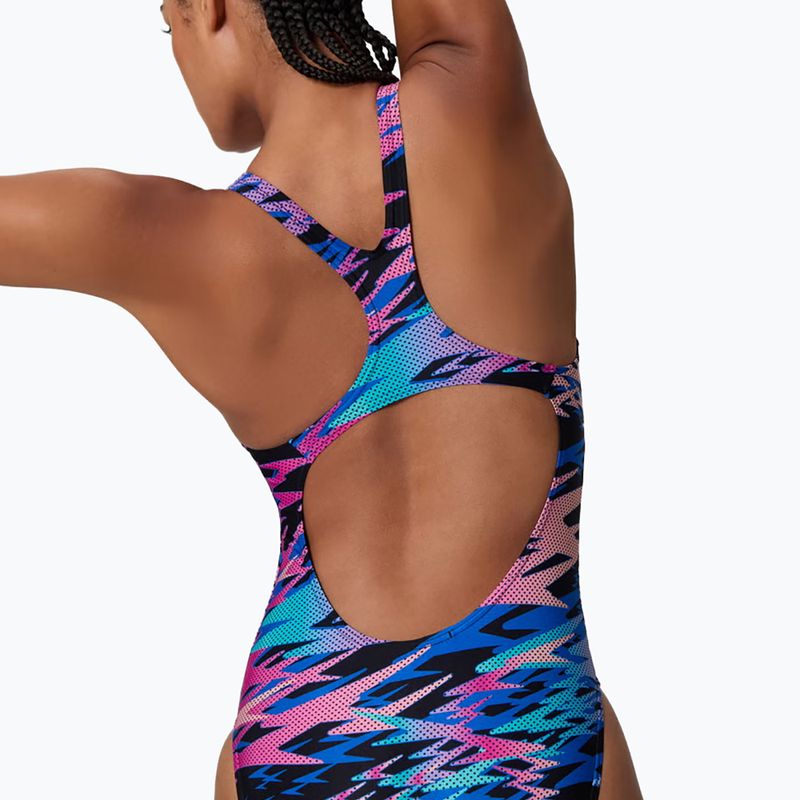 Women's one-piece swimsuit Speedo Hyperboom Print Medalist anthracite 5