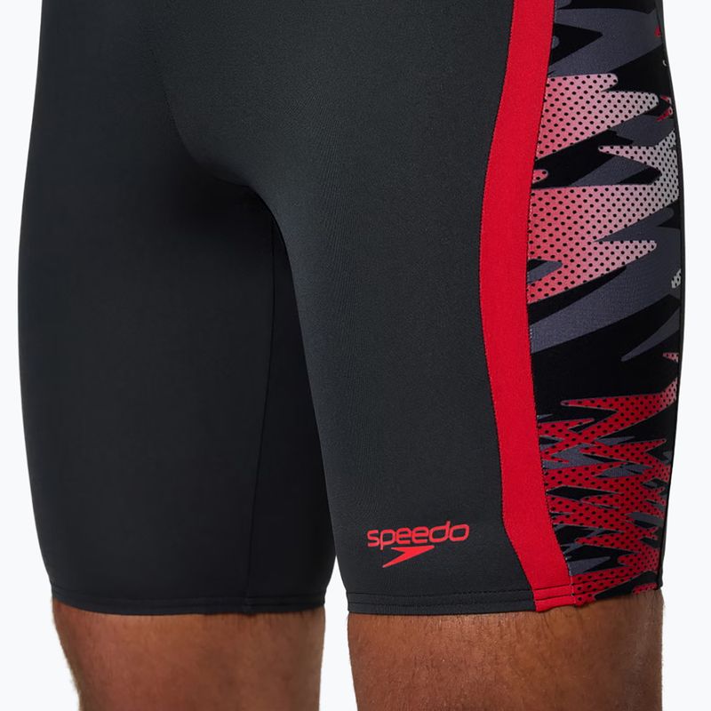 Men's swim jammers Speedo Hyper Boom Splice anthracite/high risk red 4