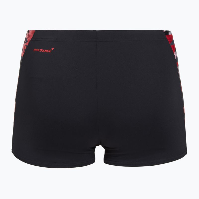 Swim boxers Speedo Hyperboom Splice Aquashort anthracite/high risk red 2