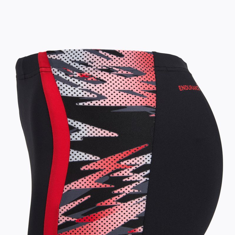 Swim boxers Speedo Hyperboom Splice Aquashort anthracite/high risk red 3