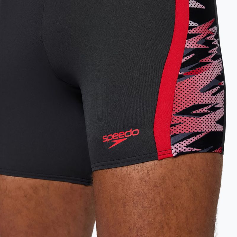 Men's swim jammers Speedo Hyper Boom Splice Mid anthracite/high risk red 5