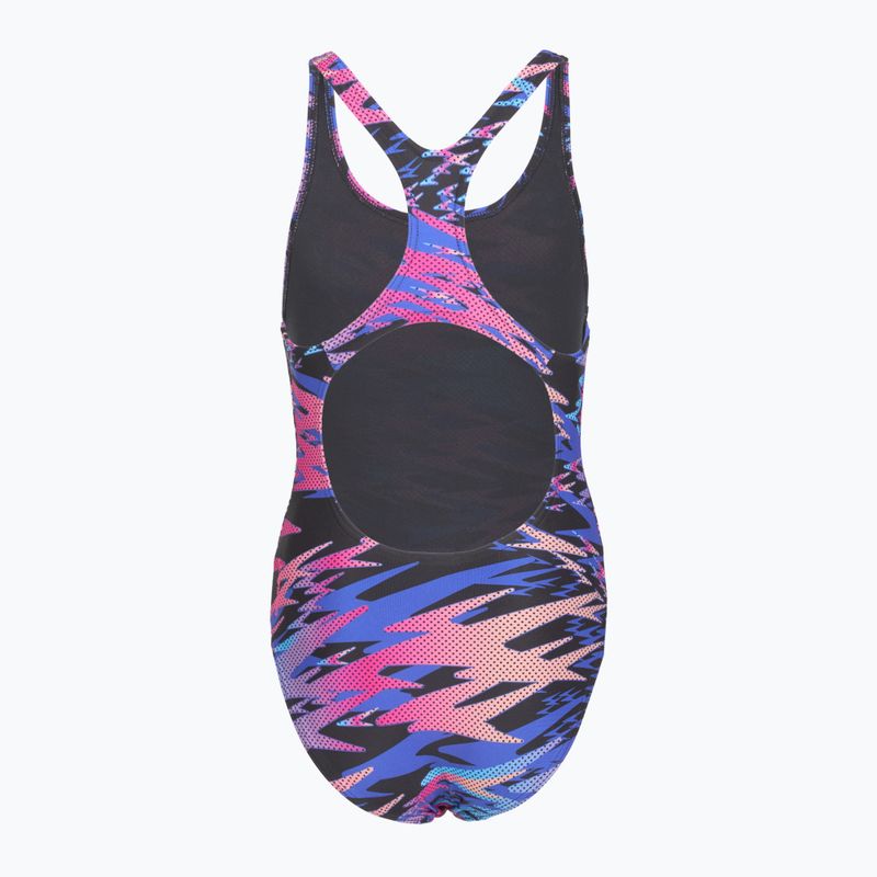 Children's one-piece swimsuit Speedo Hyperboom Print Medalist anthracite 2
