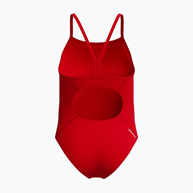 Children's one-piece swimsuit Speedo Endurance+ Logo Thinstrap high risk red 2