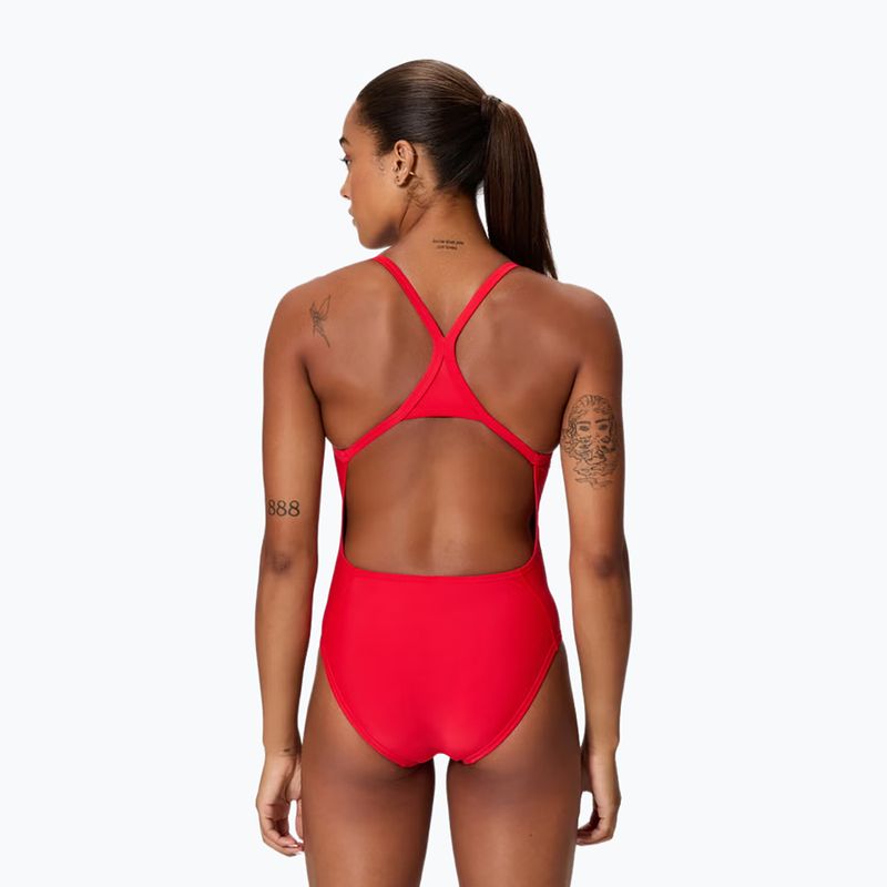 Women's one-piece swimsuit Speedo Solid EnduraSoft Turnback team red 2