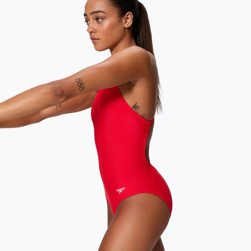 Women's one-piece swimsuit Speedo Solid EnduraSoft Turnback team red 3