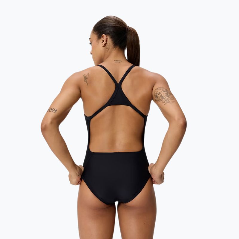 Women's one-piece swimsuit Speedo Solid EnduraSoft Turnback team black 2