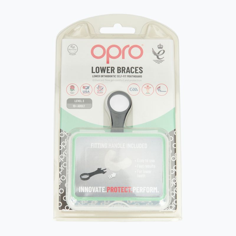Jaw protector Opro Lower Braces white