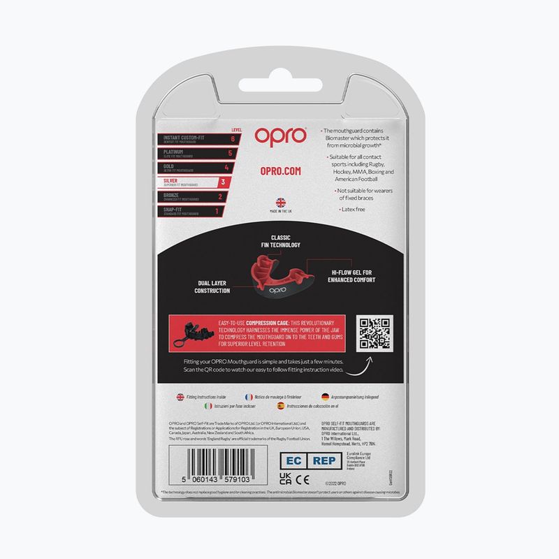 Jaw protector Opro Silver GEN4 czarno/red 3