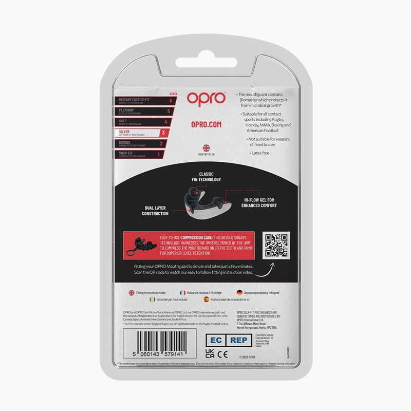 Jaw protector Opro Silver black/white/biały 3