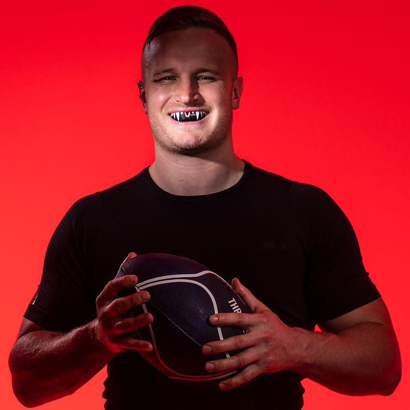 Mouthguard Opro Platinum black/white/red 4