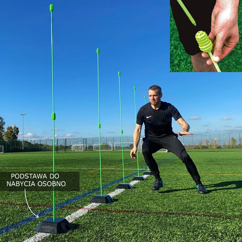 QuickPlay Agility Poles 10 training poles green 6
