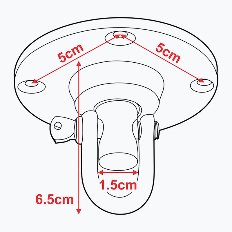 Ceiling mount for RDX Iron Swivel Regular boxing bag black SWI-R1B 5