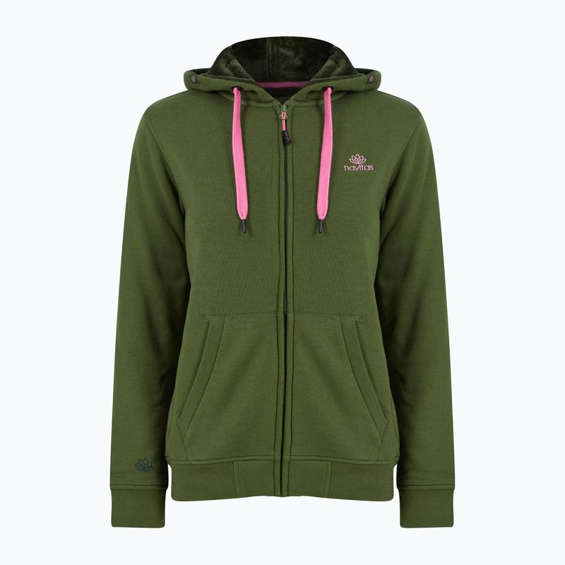 Women's sweatshirt Navitas Lily Sherpa Zip Hoody green