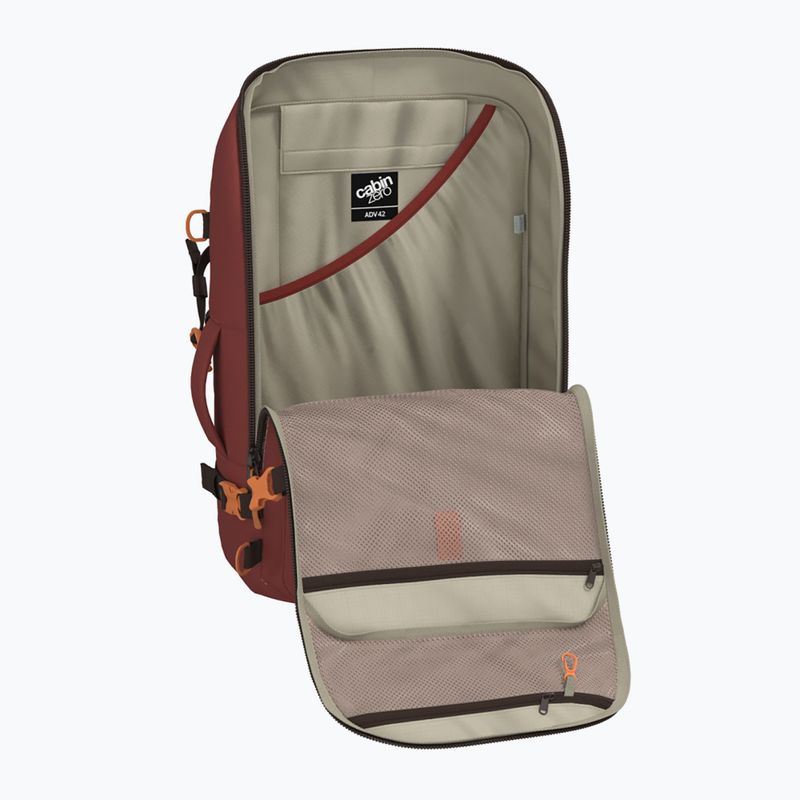 Travel backpack CabinZero Adventure 42 l sangria red 8