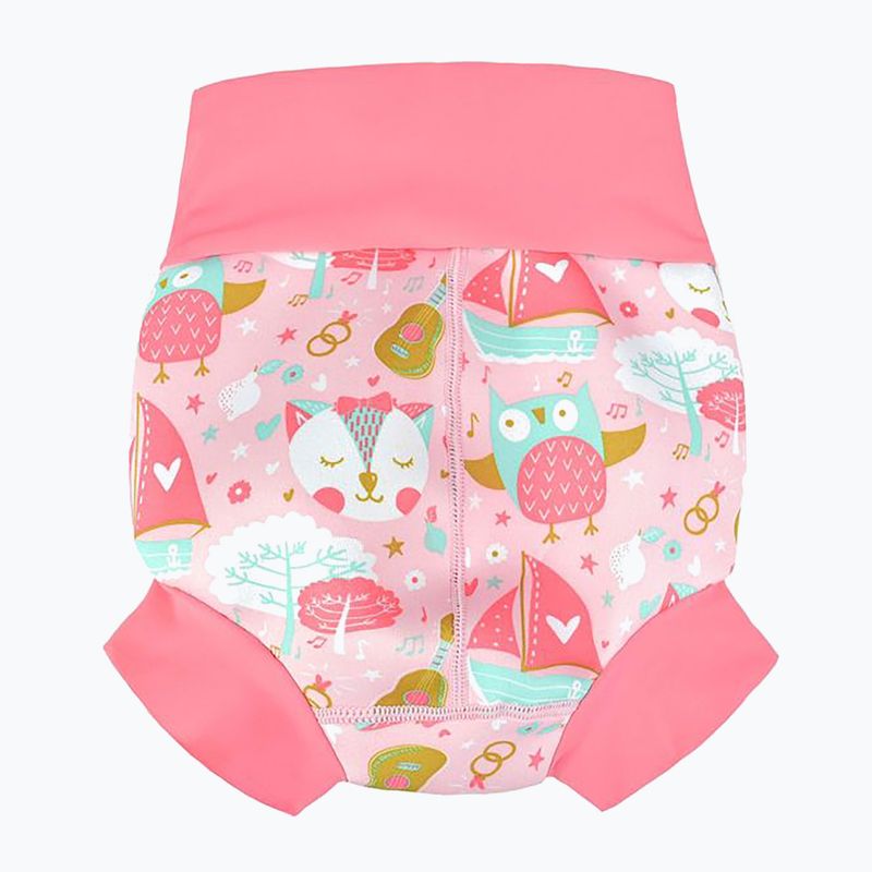 Splash About Happy Nappy Owl and Kitten pink swim nappy HNPOPL 2