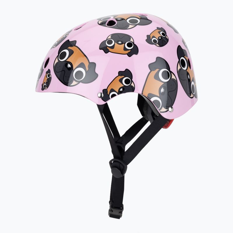 Hornit Pug pink/brown children's bike helmet 3