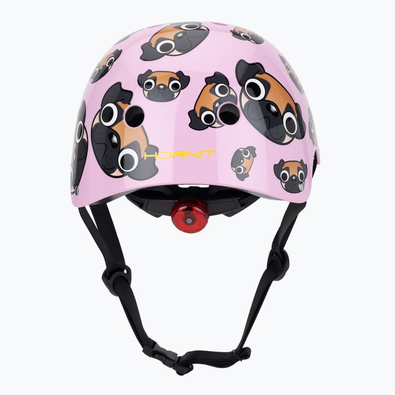 Hornit Pug pink/brown children's bike helmet 4