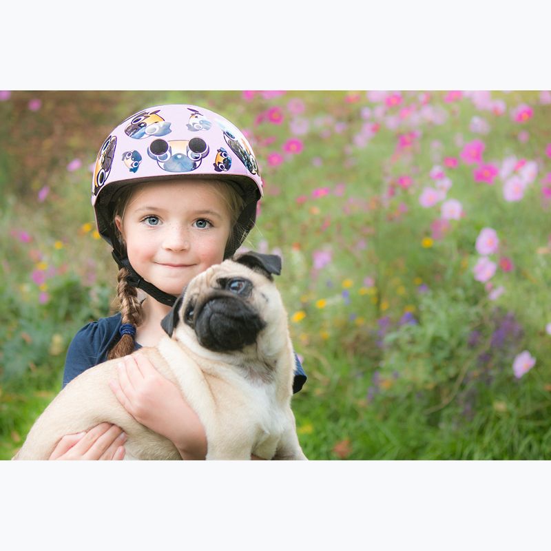 Hornit Pug pink/brown children's bike helmet 8