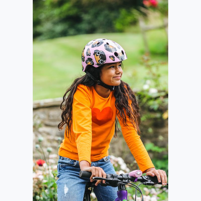 Hornit Pug pink/brown children's bike helmet 13